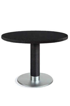 Asbury Round Woven Table-Resin Safari Brown by GAR Products