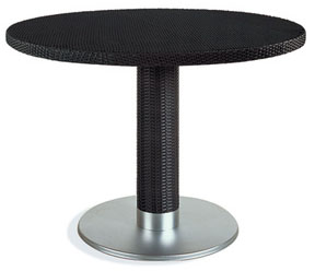 GAR Asbury Round Woven table w / base 35-1/2" Rd