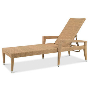 Asbury Sun Lounger w/Arms-Resin Natural by GAR Products