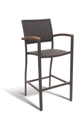 GAR Bayhead  Woven Barstool with Arms