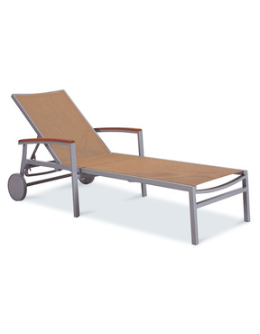 GAR Bayhead  Woven Sun Lounger with Arms and Wheels