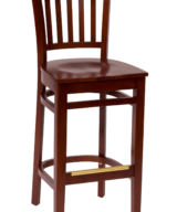 BFM Delran Commercial Slat Back Wood Barstool