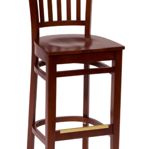 BFM Delran Commercial Slat Back Wood Barstool