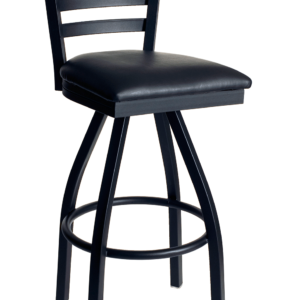 BFM Lima Ladder Back Indoor Restaurant Swivel Barstool