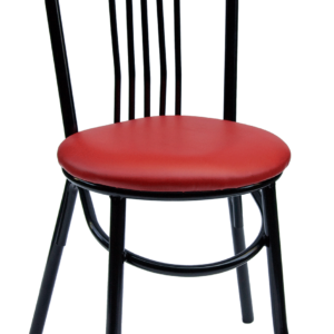 BFM Loretto Metal Cafe Bistro Chair - Vinyl Seat