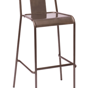 BFM Tara Clear Coated Steel Indoor Restaurant Barstool