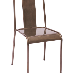 BFM Tara Clear Coated Steel Indoor Restaurant Chair