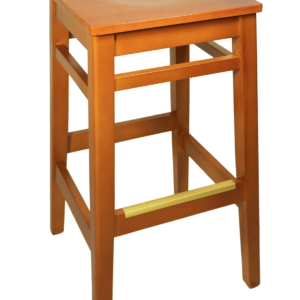 BFM Trevor Backless Beechwood Restaurant Barstool-Honey Oak