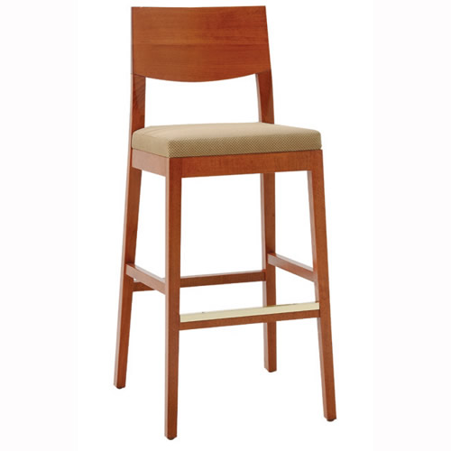 Upholstered Wood Bar Stool