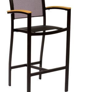 BFM Delray Arm Barstool, Aluminum & Batyline