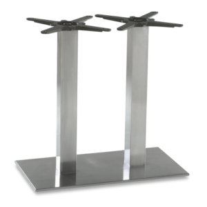 BFM Elite Base Stainless Steel Double Square Dining Height