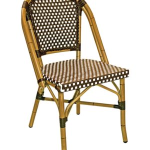 Florida Seating RT-01 Restaurant Side Chair Chocolate Weave