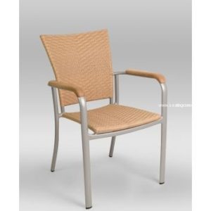 FS-AL-5605 Armchair aluminum/Tan  wicker