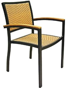 FS-AL-5625 Armchair Black / Natural Weave