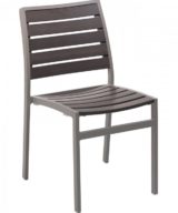 Florida Seating Aluminum/Synthetic Teak Restaurant Side Chair