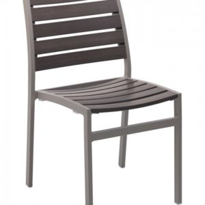 Florida Seating Aluminum/Synthetic Teak Restaurant Side Chair