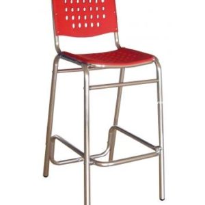 Florida Seating Restaurant Side Barstool Aluminum / Red