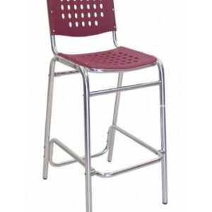 Florida Seating Restaurant Side Barstool Aluminum / Bordeaux