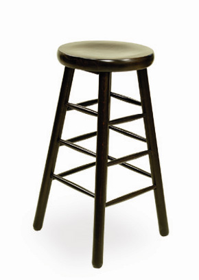 Backless Wood Barstool