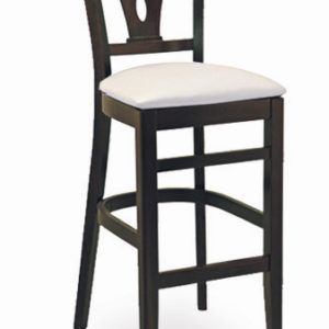 Curve Back Wood Frame Restaurant Barstool