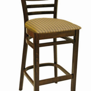 Florida Seating Carved Back Wooden Restaurant Barstool