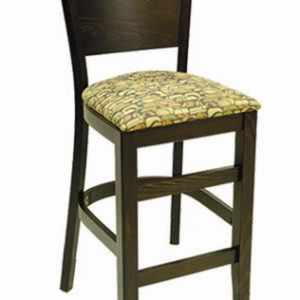 Solid Back Wood Frame Restaurant Barstools