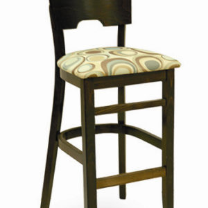 Cut-Out Wood Frame Restaurant Barstool