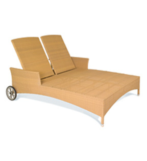 GAR Brielle Double Sun Lounger with Wheels