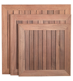 GAR Square Teak 31 1/2" x 31 1/2" with Umbrella Hole