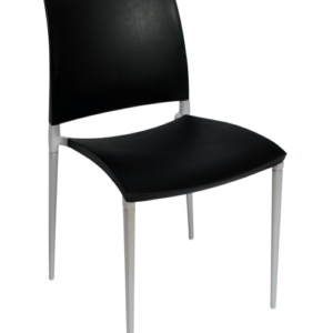 BFM Nora Side Chair Black/ Aluminum & Resin