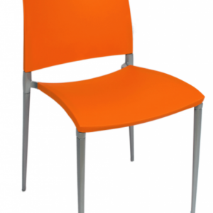 BFM Nora Side Chair Orange / Aluminum & Resin