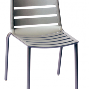 BFM South Beach Aluminum Side Chair Titanium Silver