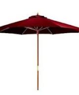 BFM Umbrella 7-1/2' Four panel, Aluminum Frame, Burgundy