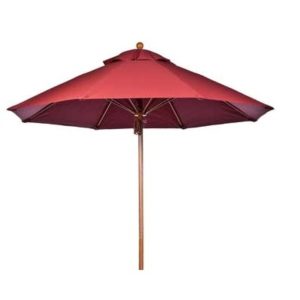 BFM Umbrella 9' Four panel, Aluminum Frame, Burgundy