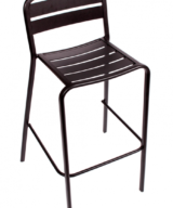 BFM Vista Stacking Aluminum Barstool Black