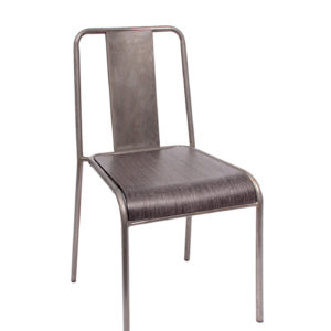 BFM Tara Clear Coated Steel Indoor Restaurant Chair