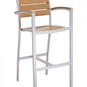 Florida Seating Synthetic Teak Restaurant Barstool