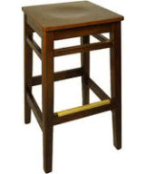 BFM Trevor Backless Beechwood Restaurant Barstool-Honey Oak