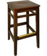 BFM Trevor Backless Beechwood Restaurant Barstool-Honey Oak