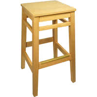 BFM Trevor Backless Beechwood Restaurant Barstool-Honey Oak