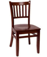 BFM Delran Commercial Slat Back Wood Chair