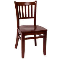 BFM Delran Commercial Slat Back Wood Chair