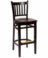 BFM Delran Commercial Slat Back Wood Barstool