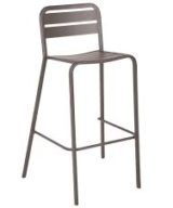 BFM Vista Stacking Aluminum Barstool Black