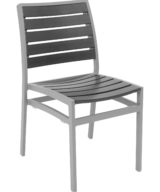 Florida Seating Aluminum/Synthetic Teak Restaurant Side Chair