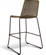 GAR Knot Steel and Powder-Coated Outdoor Commercial Bar Stool