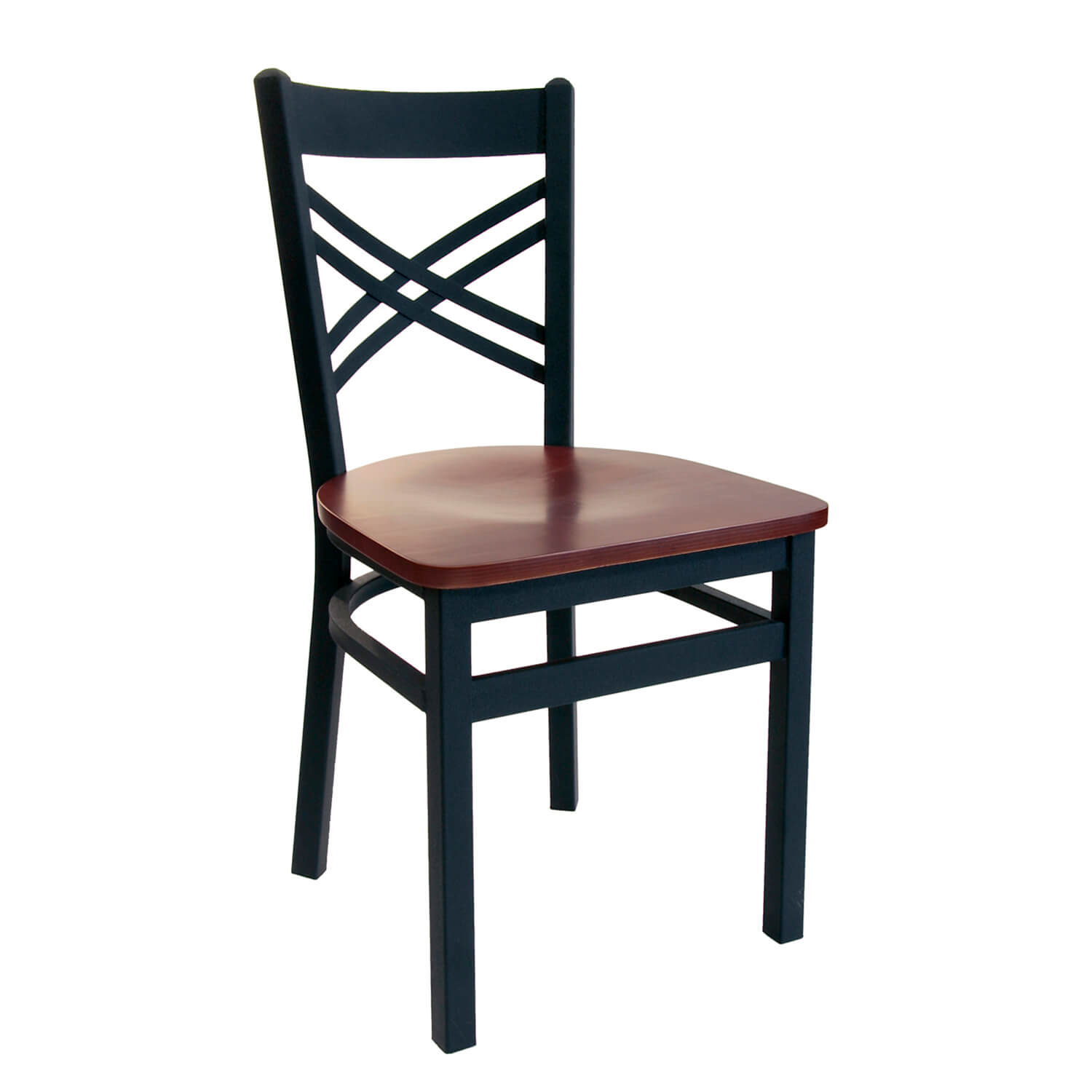 BFM Akrin Cross Back Indoor Restaurant Metal Chair