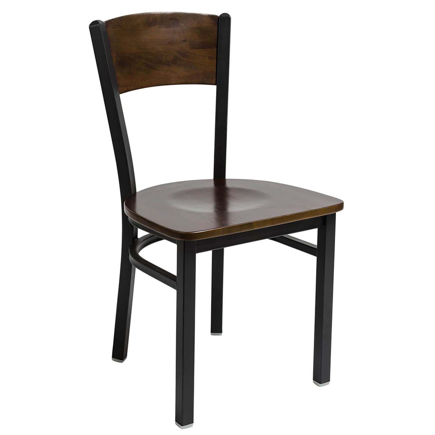 BFM Dale Solid Wood Back, Metal Frame Indoor Restaurant Chair