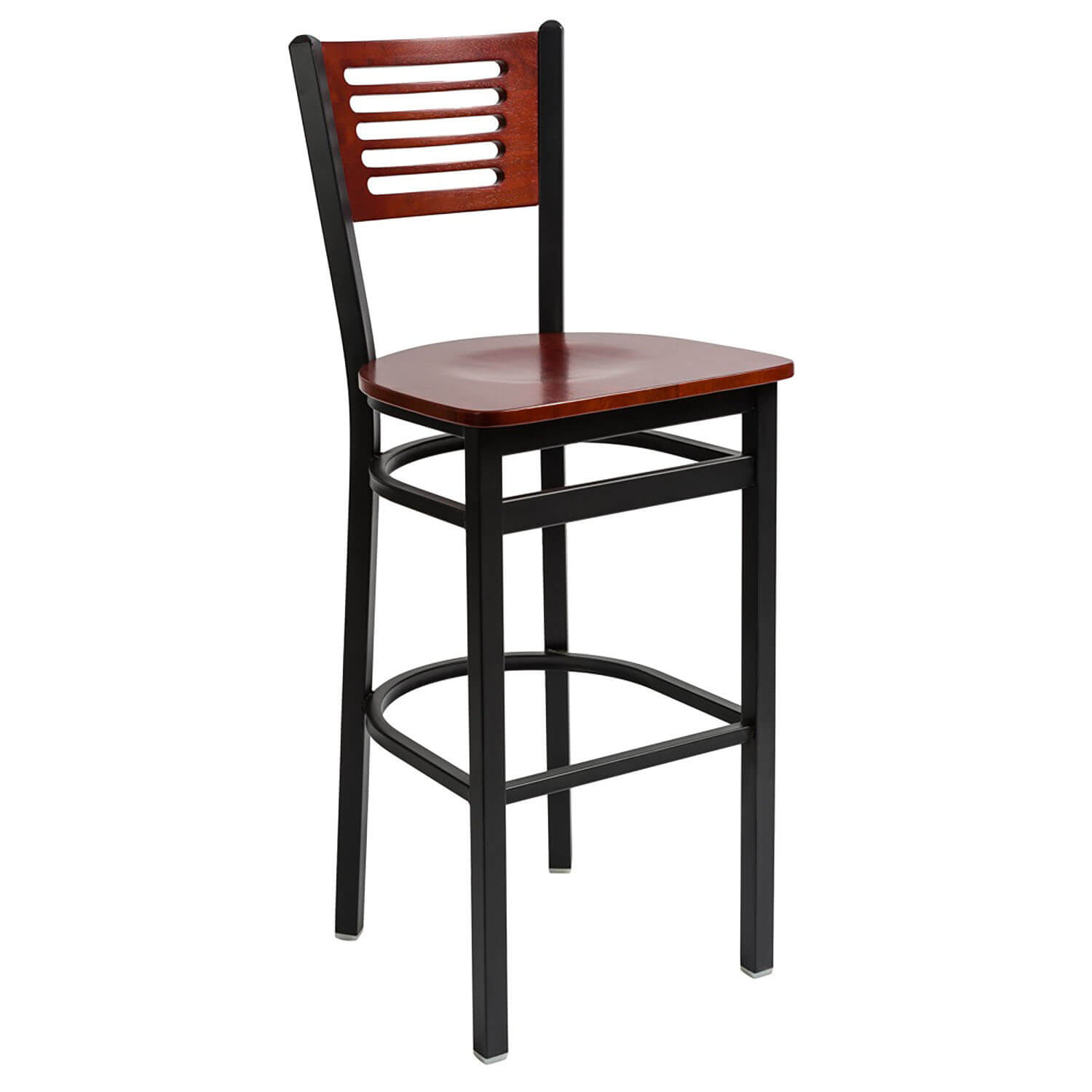 BFM Espy Slotted Wood Back Commercial Restaurant Barstool