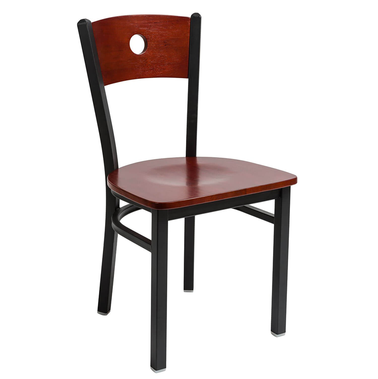 BFM Darby Circle Wood Back Indoor Restaurant Chair